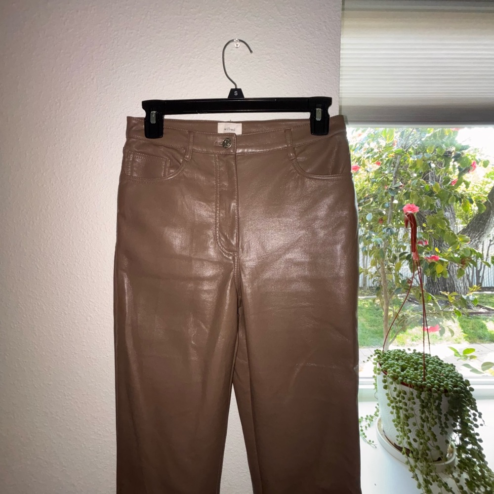 Wilfred (Aritzia) Brown Leather Pants